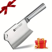 Meat Cleaver Knife Heavy Duty, 5.5 inch Bone knife for Meat Cutting, Axe Bone Chopper Breaker Knife Stainless Steel Thicken Blade for Kitchen Butchery Outdoor, Mens Gift