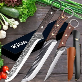 BKFYDLS Kitchen Utensil Set,Clearance Sharp Feather Knife Hand Forged Knife  High Carbon Steel Butcher Knife Boning Knife For Meat Cutting Japanese Chef  Knives Cooking Knife With Sheath For Kitchen 