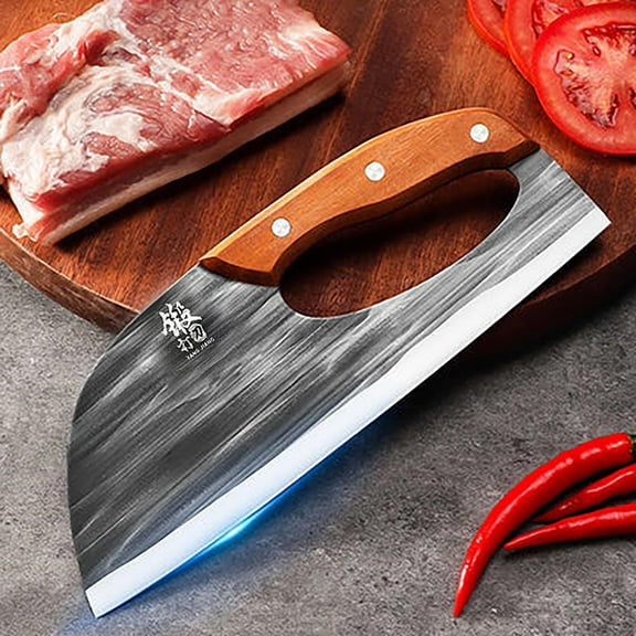 Meat Cleaver, Slicing Knife, Chef Knife Stainless Steel, Sharp Kitchen Knife for Cutting Meat, Vegetables, Ergonomic Handle