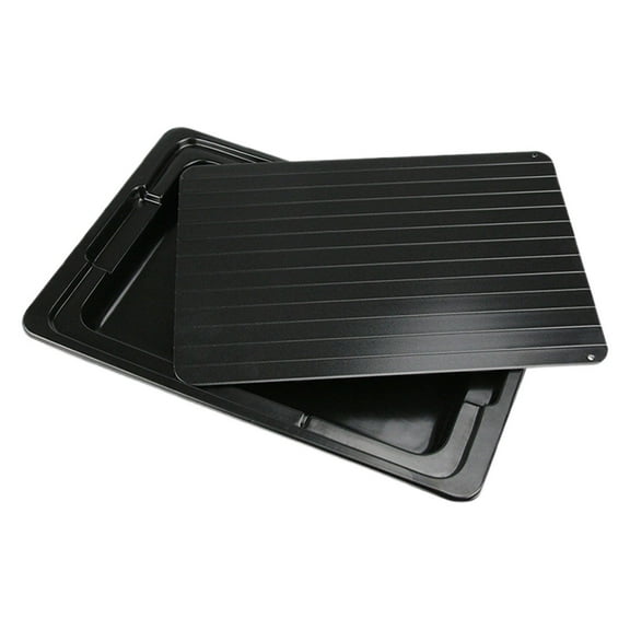 Meat Defrosting Tray for Frozen Meat with Drip Tray- Meat Thawing Board - Aluminum Meat Thawing Tray for Frozen Meat - Safe Thaw Meat Defroster -Thaw Mat Defrost Tray - Defrosting Mat