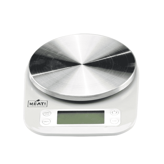 MEAT! Dry Good Digital Scale, Stainless Steel, 11lb Capacity, for Meat Weighing and Measuring