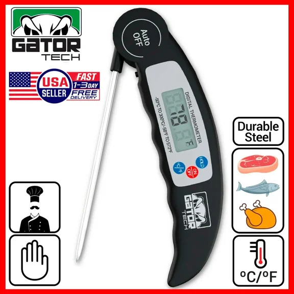 Meat Food Thermometer Digital Fast Instant Read For Cooking Bbq Grill Kitchen