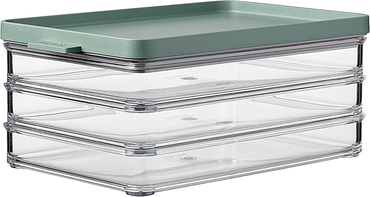 Meat Fridge Storage Containers 3 Layers - Container with Lid for Meat ...