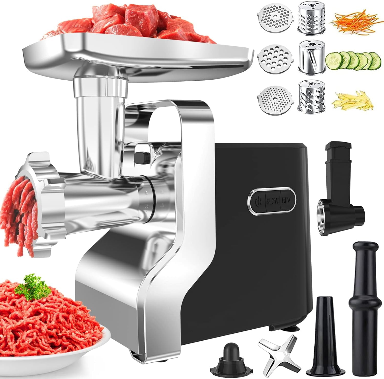 Meat Grinder, 9in1 Multifunction Meat Mincer, Electric Meat Grinder