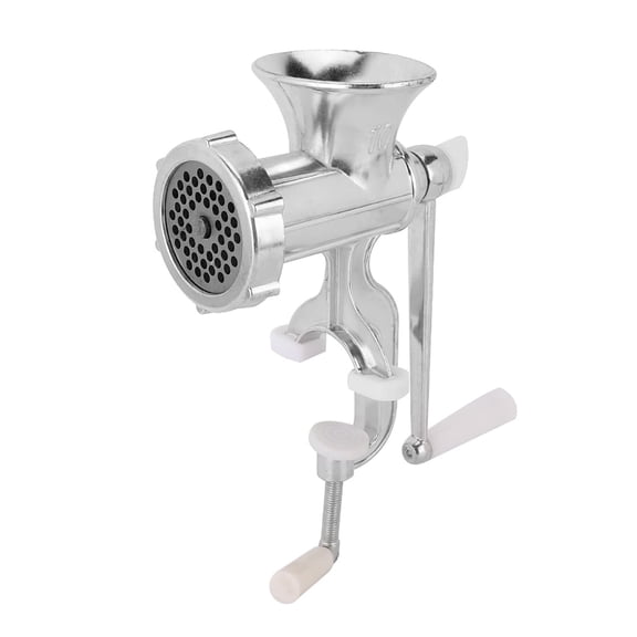Meat Grinder, Aluminum Multi-Function Manual Meat Grinder Spice Pepper Grinder Tabletop Kitchen Appliances Tin Plated Cast Steel Silver Vegetable Mincer Grinding Machine