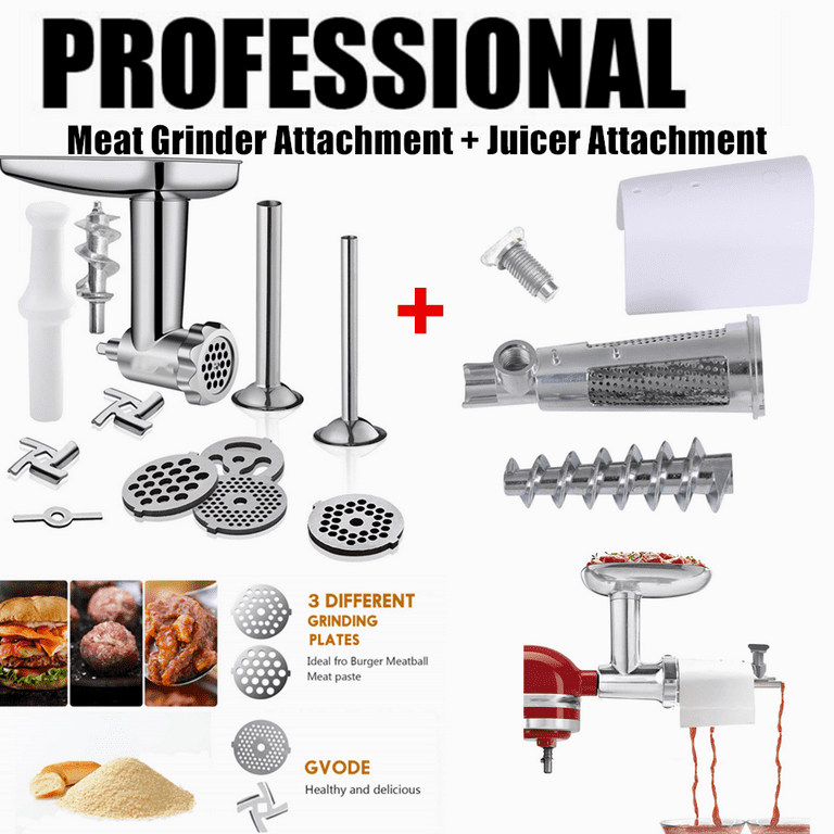 Strainer Juicer Attachment & Meat Grinder Attachment For KitchenAid Stand  Mixer