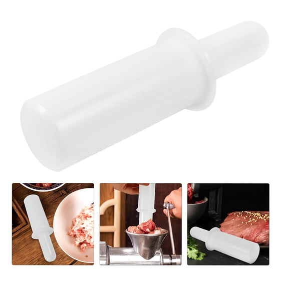 Meat Grinder Cutting Stick Sausage Meat Stuffing Food Pusher Hand Sausage Stuffing Hand Meat Grinder Pusher Hand Meat Mincer Meat Masher Meat Masher Sausage Stuffing Plastic White