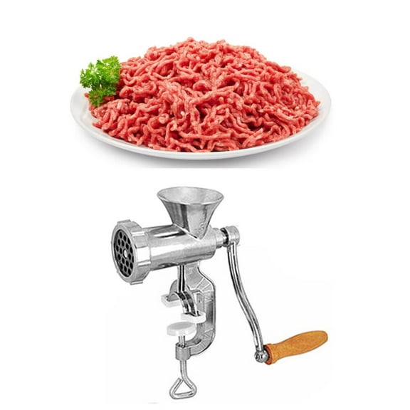 Meat Grinder Manual,Manual Meat Grinder,Vegetable Grinder,Hand Grinder,Aluminum Alloy Hand Crank Meat Grinder for Kitchen,Grinding Meat,Spices,Vegetables,Portable and Easy to Use,Hand Meat Grinder