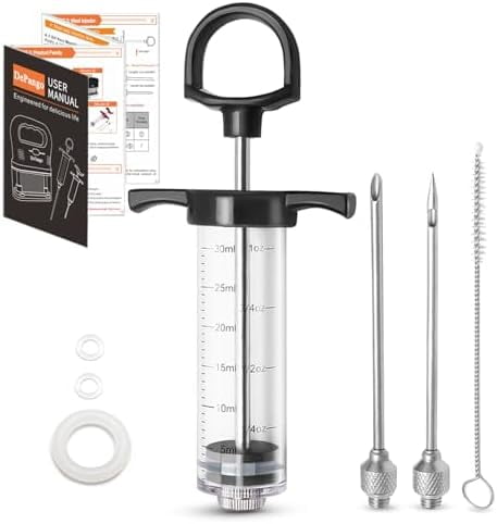 Meat Injector, Anti-Break 1-oz Turkey Injector Syringe for Meats with 2 ...