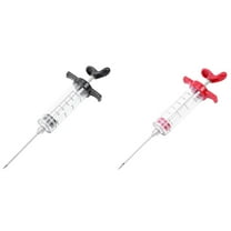 Meat Injector Syringe 2 Marinade Injector Needles for BBQ Grill, Premium Portable Turkey Injector kit for Smoker,Marinades Injector for Meats With 1oz Large Capacity Easy to Use & Clean