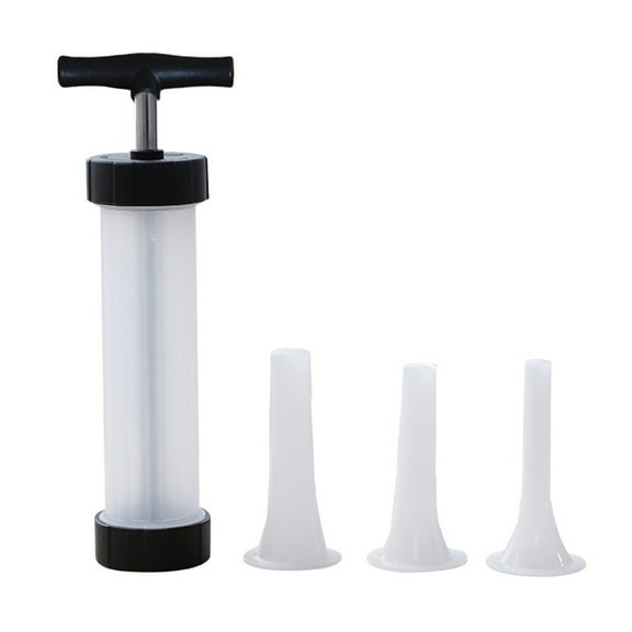 Meat Injector Syringe Kit with 3 Replacement Plastic Marinade Injector Tubes for Houshold Making Meat Food Accessory