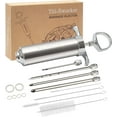 Meat Injector Syringe for Smoking 4 Marinade Flavor Needles Stainless