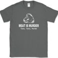 thumbnail image 1 of Meat Is Murder Tasty Tasty Murder T-Shirt Funny Food Bacon BBQ Grilling Tee - Charcoal, 5XL, 1 of 1