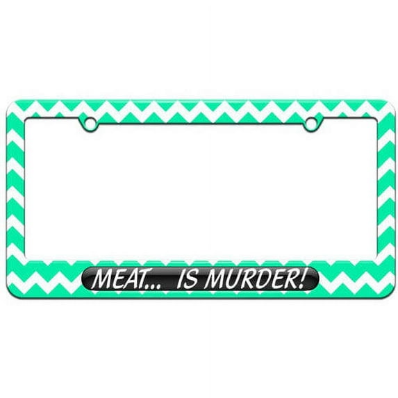 Meat Is Murder, Vegan License Plate Tag Frame, Multiple Colors