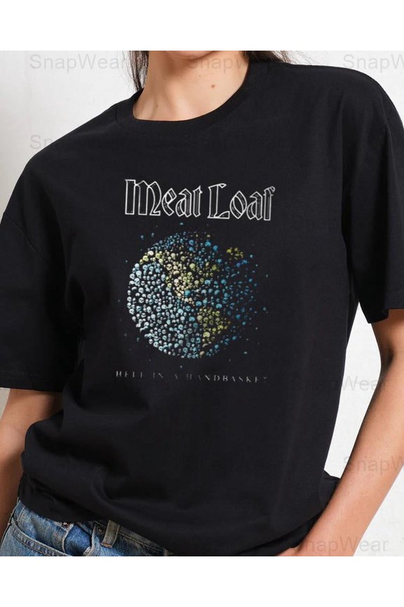 Meat Loaf Hell In A Handbasket Rock Concert Graphic Paradise Bat T-Shirt Unisex, up to 5XL