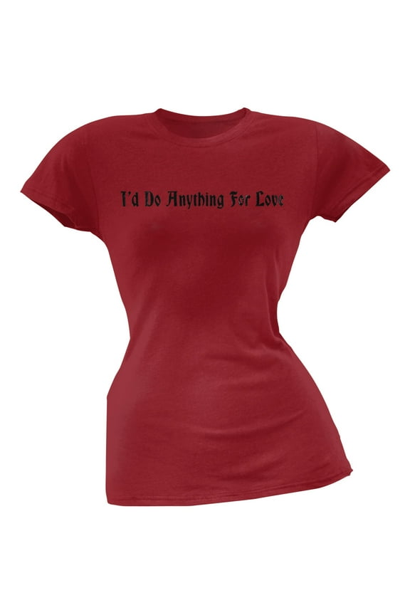 Meat Loaf Women's Juniors I'd Do Anything For Love Short Sleeve T Shirt