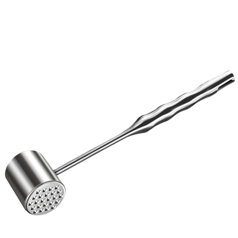 MAXCOOK Meat Tenderizer Hammer - 304 Stainless Steel With Wood Handle, Double-Sided Kitchen Mallet