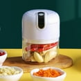 thumbnail image 1 of Meat Mincer Machine,Electric Food Chopper Small Garlic Chopper Vegetable Chopper Cordless USB Charging Kitchen Food Masher Tools, 1 of 4