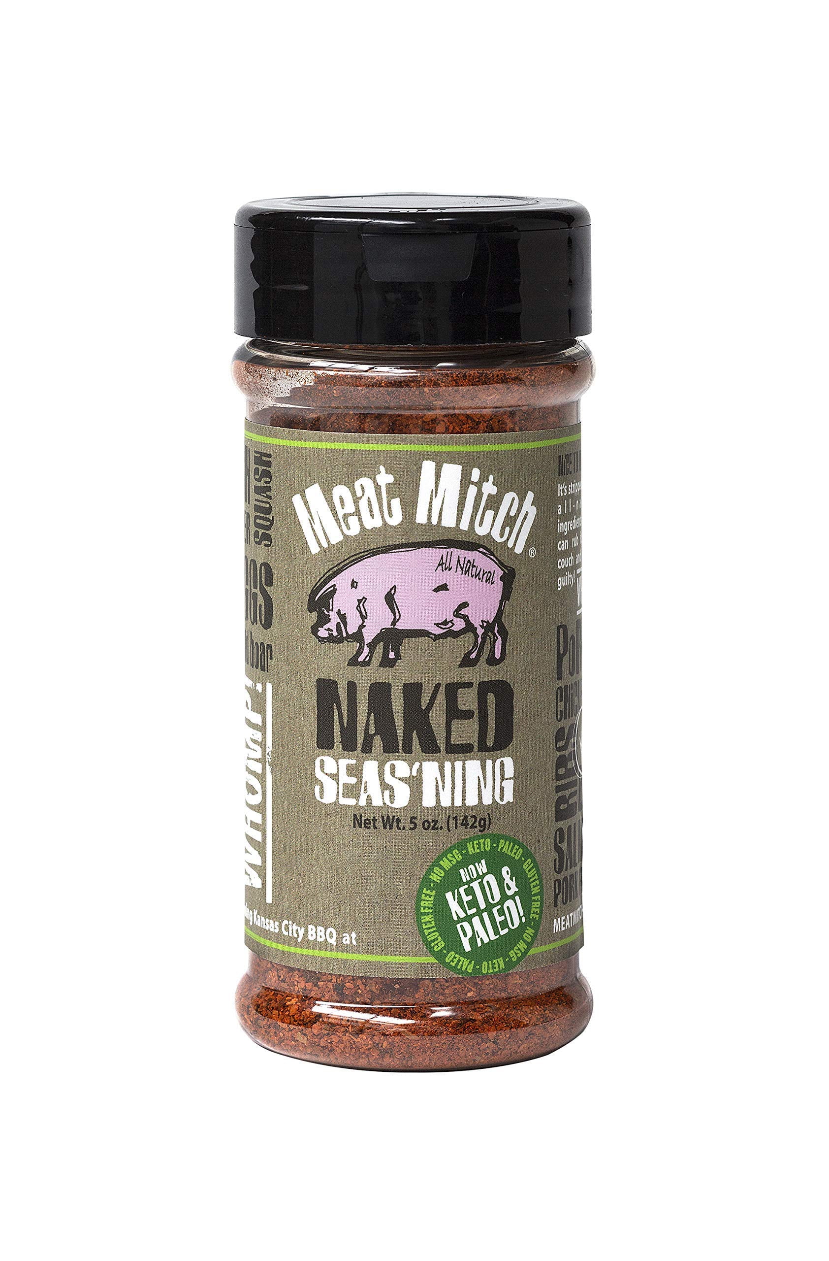 Meat Mitch Naked Seas'ning, JMS2 5.5 Ounce AllNatural, GlutenFree