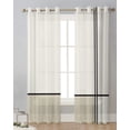 thumbnail image 2 of FKL Modern Finished Voile Curtain Set – Balcony White AG26A – Custom Width 250cm+ 2 of 4