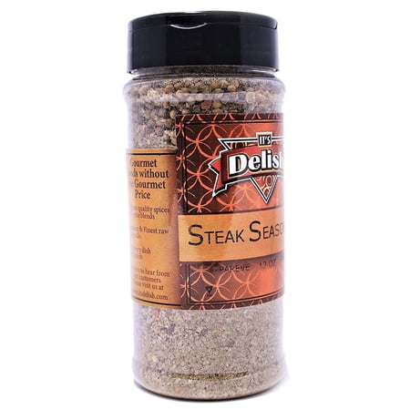 Meat Poultry and Fish Seasoning by Its Delish Ribeye Steak Seasoning, Medium Jar