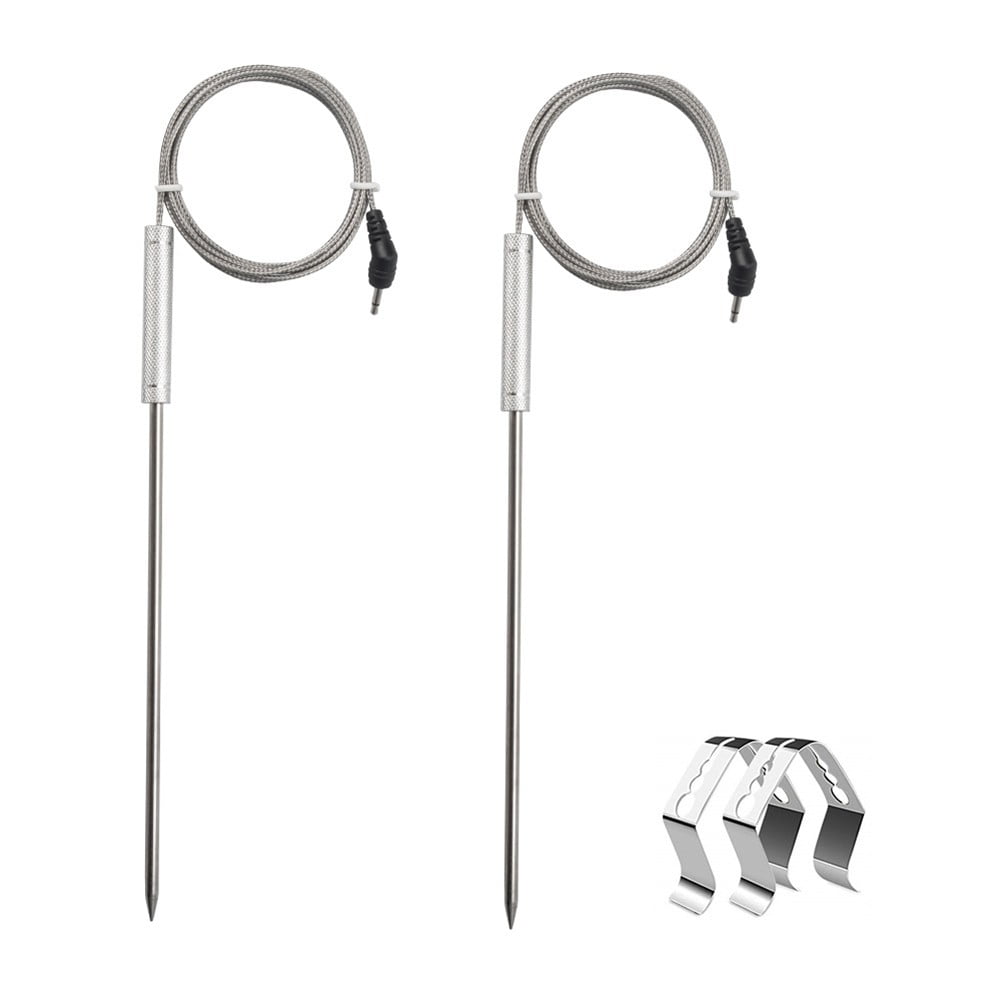 2 Pack Thermometer Meat Probe & Clip For Thermopro Tp25 Tp27 Stainless  Steel 
