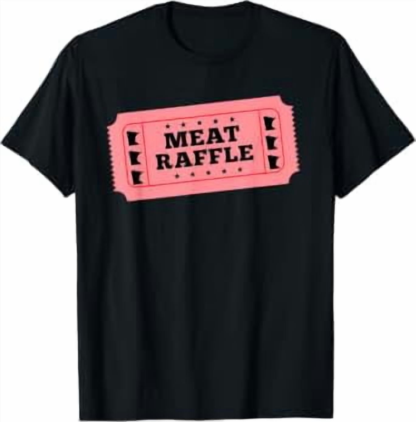 Meat Raffle Vintage Ticket Football Fundraiser Classic Theme T-Shirt ...