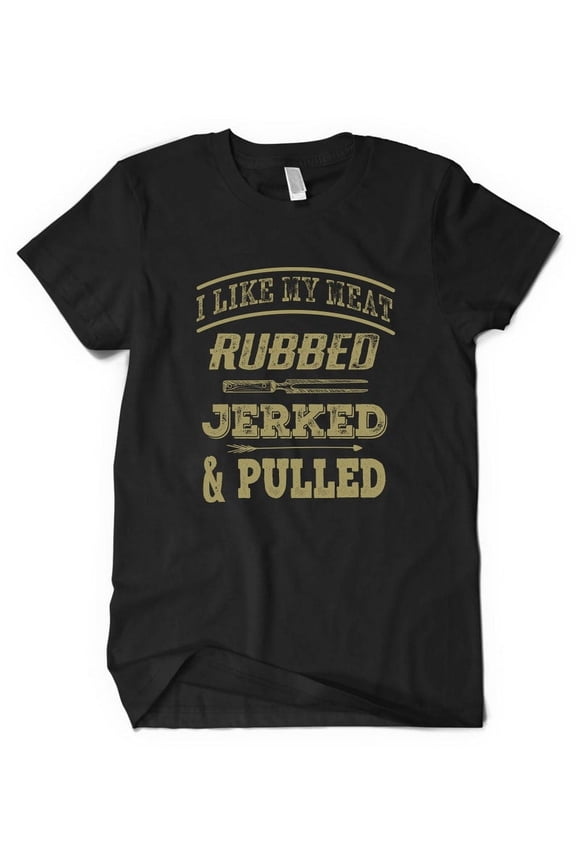 Meat Rubbed Beer Shirt - Black, Small | Typography Print Beer Lover Gift