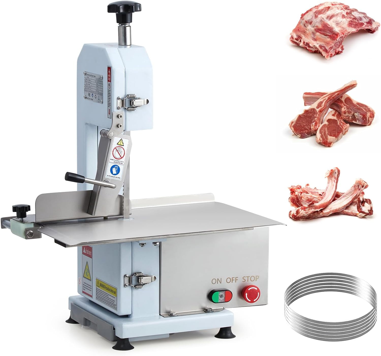 Meat Saw for Butchering, 550W Bone Saw Machine, 0.39～5.7 Inches Cutting