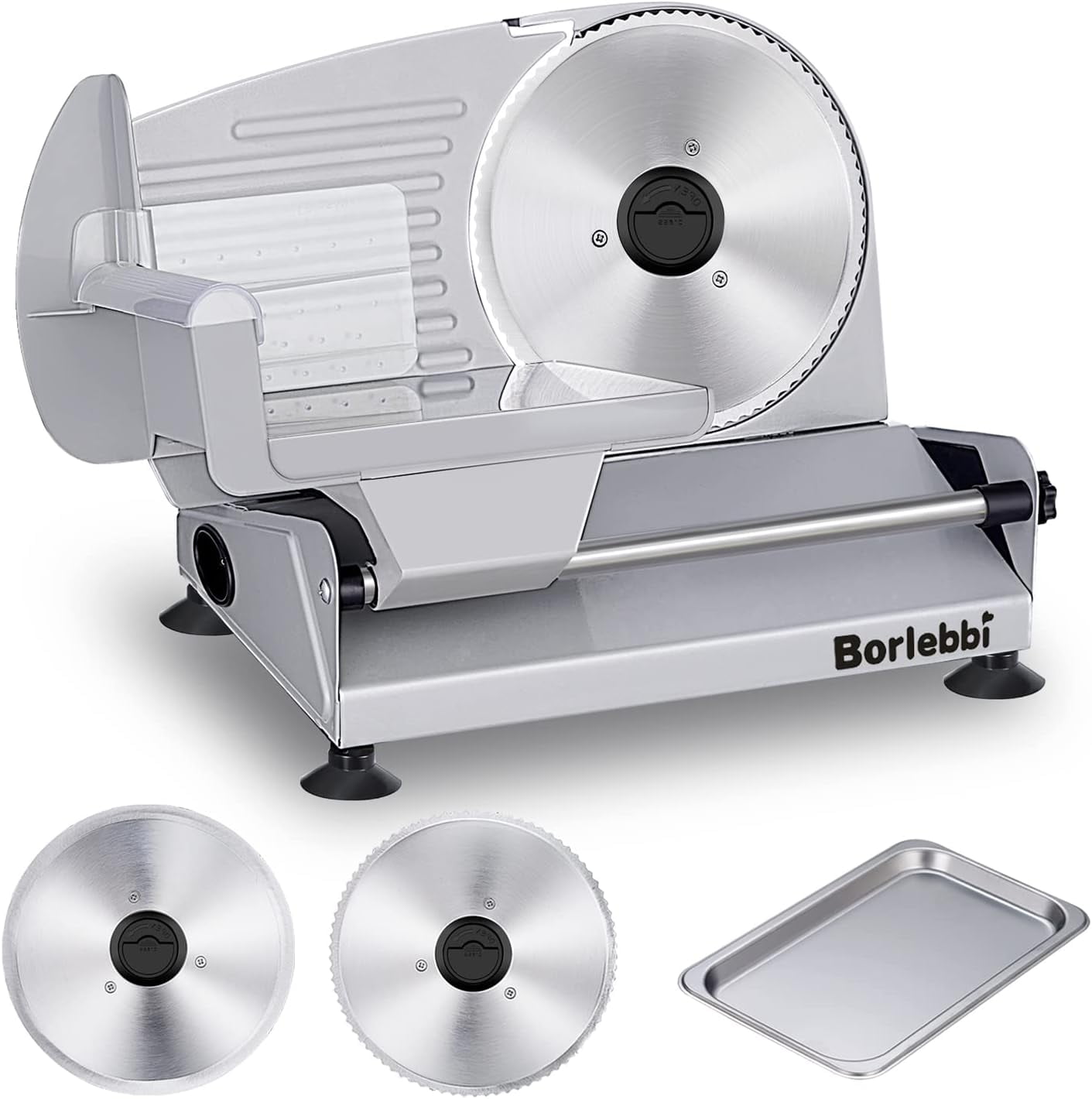 Sli Machine Meat Slicer, 200W Electric Food Slicer with 2 Removable 7.5
