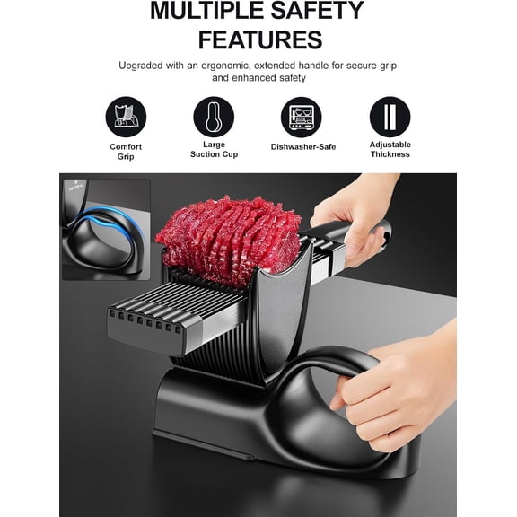 Meat Slicer Cleaver Kitchen Knife Set for Meat Slicing & Shredding, Manual Fresh Meat Cutter Food Slicer for Beef Pork Mutton, Home Cooking BBQ Hot Pot