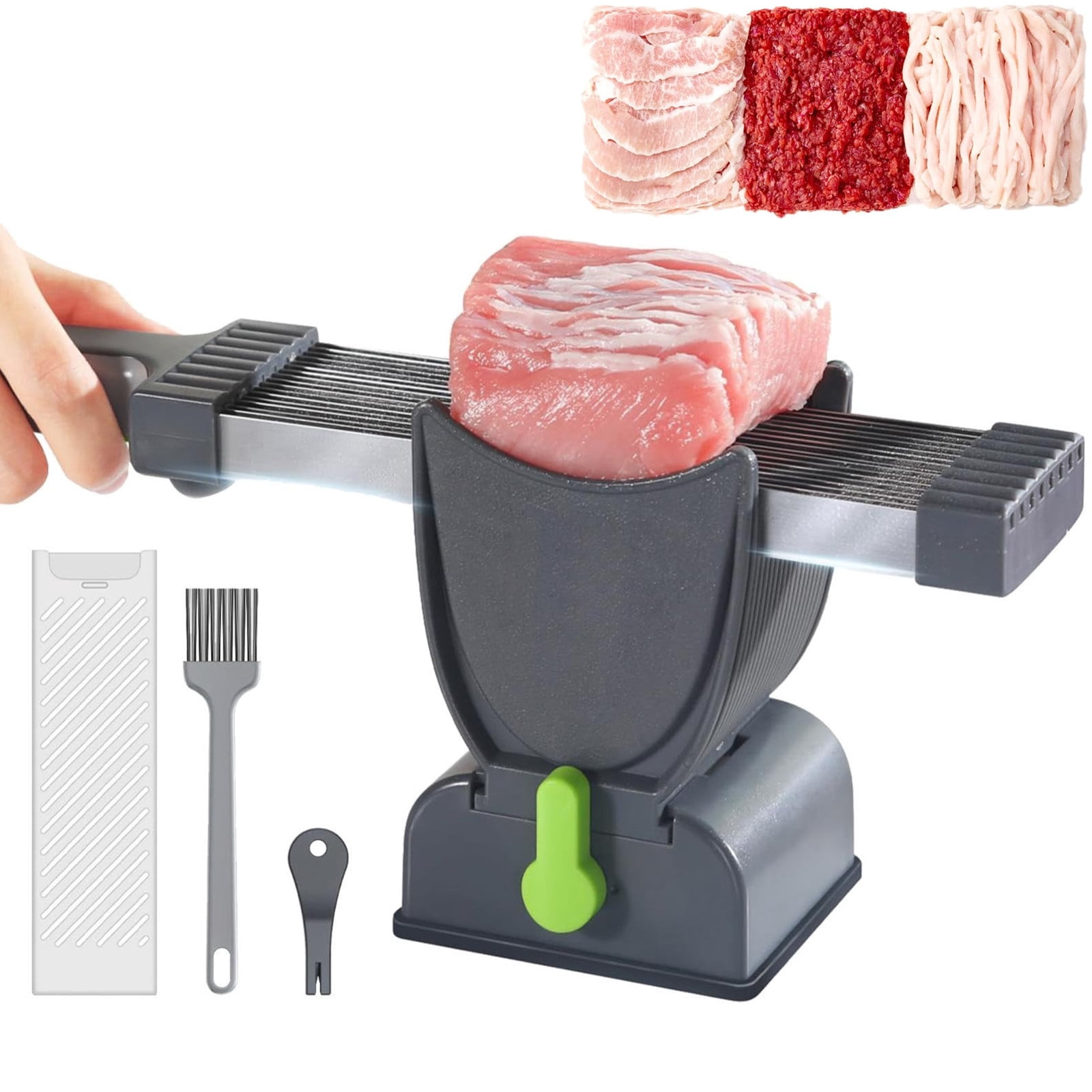Meat Slicer Cleaver Kitchen Knife Set for Meat Slicing Shredding, Meat Slicer for Fresh Raw Meat, Manual Fresh Meat Cutter Food Slicer for Beef Pork Mutton for Home Cooking BBQ Hot Pot Flash Deals