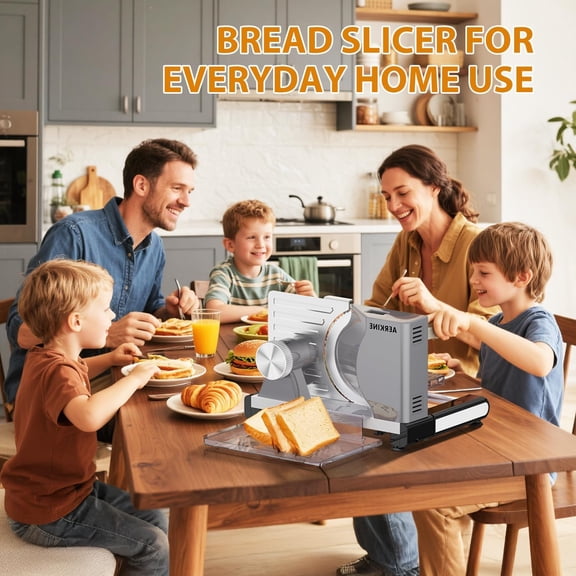 Meat Slicer Machine for Home 120W Deli Slicer with 6.7" Blade, Adjustable Thickness 0-18mm, Foldable Design, Easy Clean, Safe Electric Cutter for Meat Cheese Vegetables