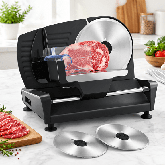 Meat Slicer Two 7.5" Stainless Steel 200w Dcr