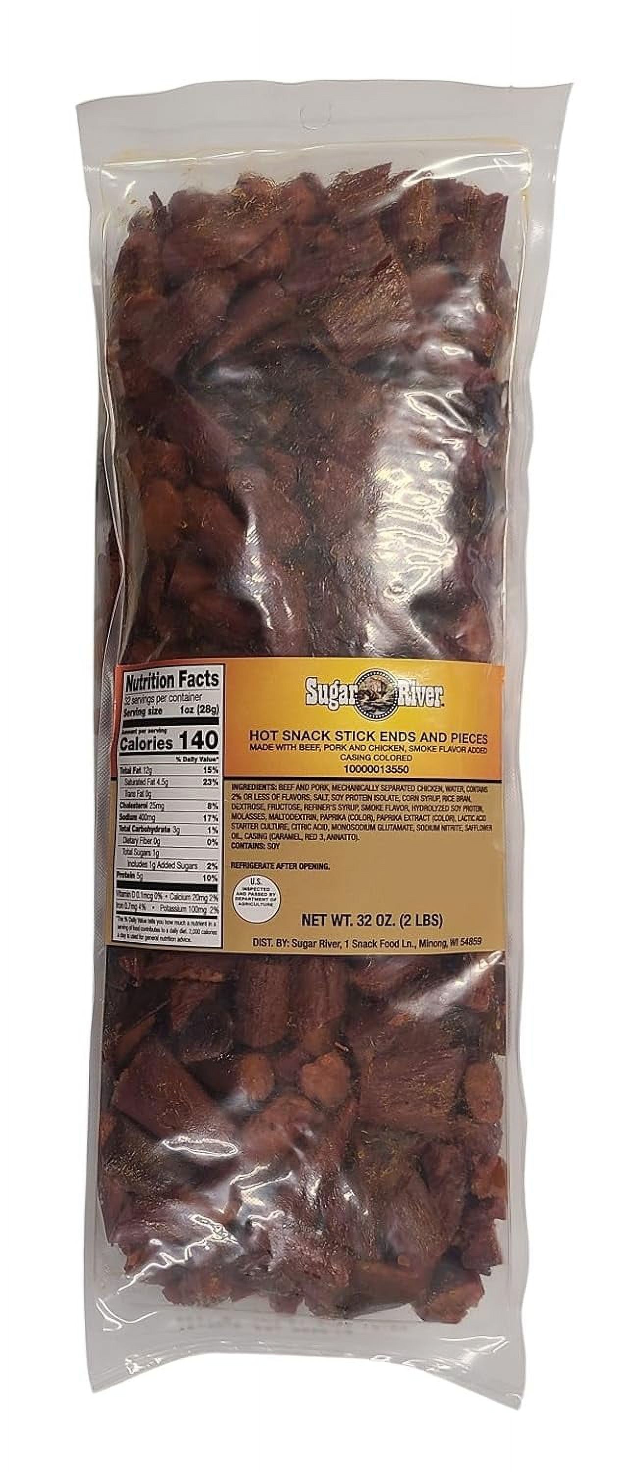 Meat Snack Sticks Ends Pieces, 2lbs (Hot Snack Stick, NOT vacuum sealed