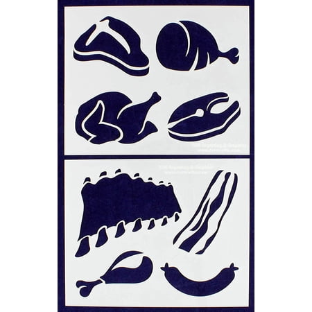 Meat Stencils- 2 Piece Set -14 Mil Mylar