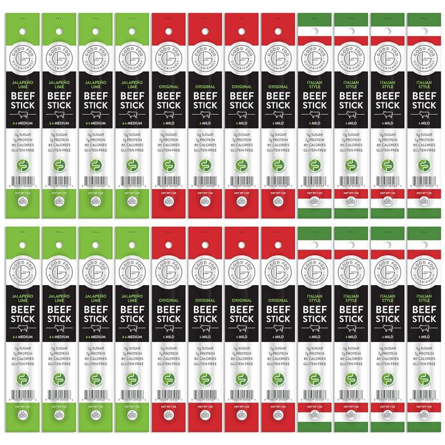 Meat Stick Variety Pack Low FODMAP Snacks for a Healthy Gut, Zero