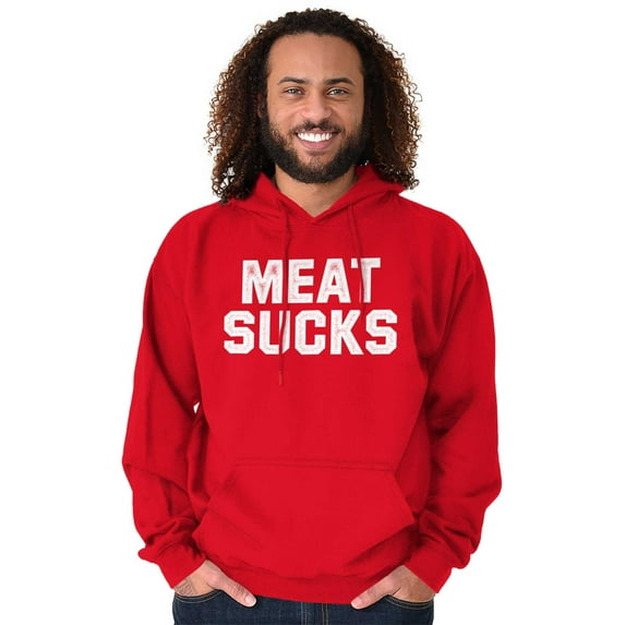 Meat Sucks Vegan Vegetarian Veggie Unisex Plus Size Hoodie Brisco Brands 4X
