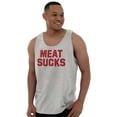 thumbnail image 1 of Meat Sucks Vegan Vegetarian Veggie Plus Size Graphic Tank Top Brisco Brands 3X, 1 of 5