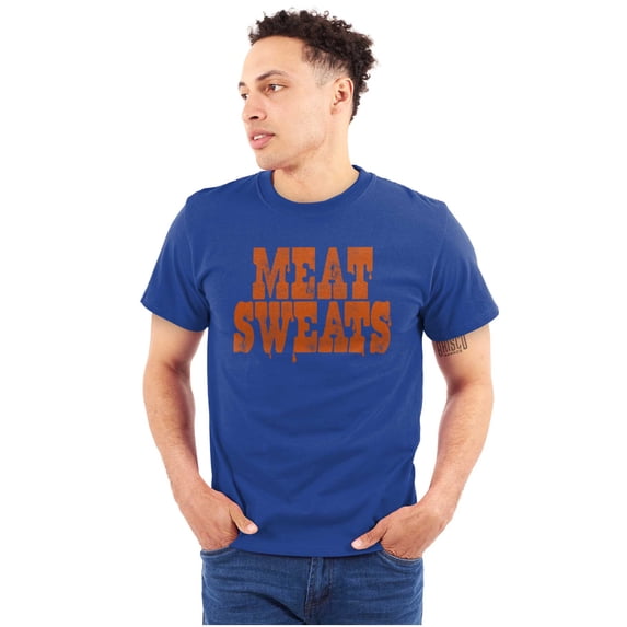 Meat Sweats Foodie Steak Bacon Eating Men's Graphic T Shirt Tees Brisco Brands L