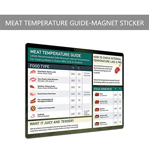 Meat Temperature Magnet Chart Roasting Temp Chart For Grilling Cooking Magnetic Temp Guide meat-temperature-magnet-chart-roasting-temp-chart-for-grilling-cooking-magnetic-temp-guide