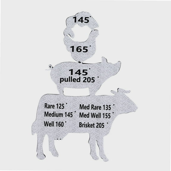 Meat Temperature Magnet, Metal Cooking Temperature Guide BBQ Smoking Meat Accessories Gift For Men Husband Grilling Party