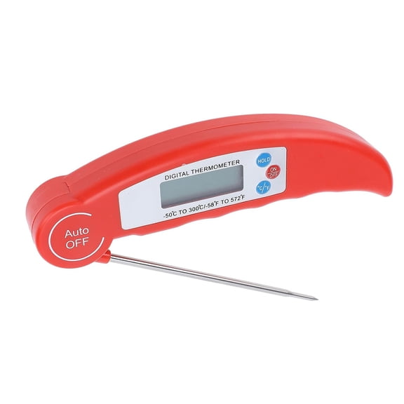Meat Temperature Probe, Accurate Reading Stainless Steel Energy Saving Sensitive Cordless Meat Temperature Probe Fast Measurement for BBQ (Black)