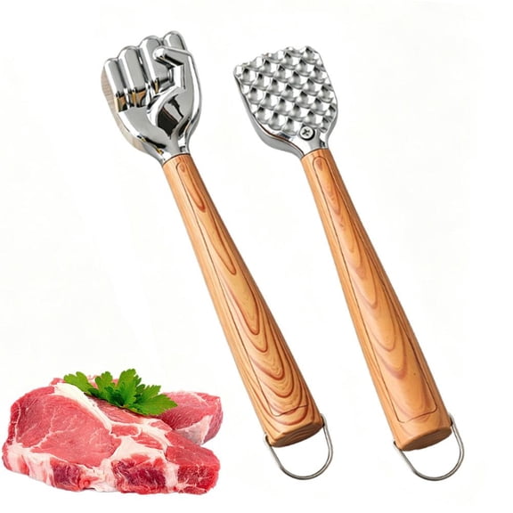 Meat Tenderizer Aluminium Mallet Dual-Sided -Creative Tenderizer Tool Kitchen Pounder - Home Hammer for Tenderizing Ice Steak Stainless Veal & Chicken Safe Beater