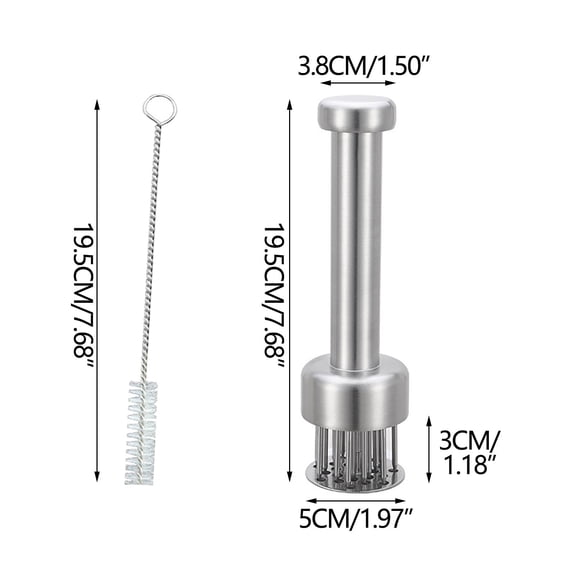 Meat Tenderizer, Gaqring Heavy Duty Spring Action Meat Cutter, 21 Stainless Steel Needles Kitchen Steak Tool for Poultry Fish Beef