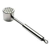 Meat Tenderizer Hammer - 10 Inch Heavy Duty 304 Stainless Steel Meat Mallet, Professional Kitchen Tool for Steak, Chicken, Pork & Beef - Ergonomic Non- Handle