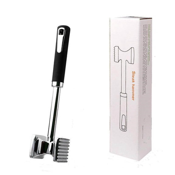 Meat Tenderizer Hammer Multifunctional Heavy Duty Meat mallet - Soft Comfort Handle, Dual-Sided (Spiked/Flat) for Steak & Poultry, Hang Hole Design