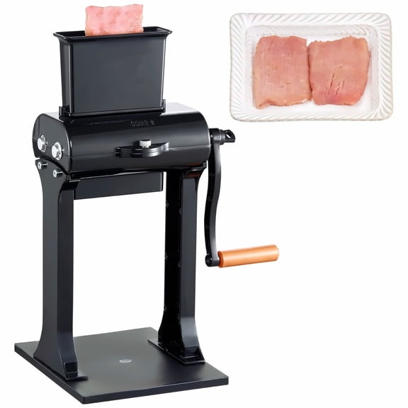 Meat Tenderizer Machine, Heavy Duty Stainless Steel Manual Tenderizer for Steak, Chicken, Pork, Turkey & Fish - 5.8" Feed Port - Kitchen Tool