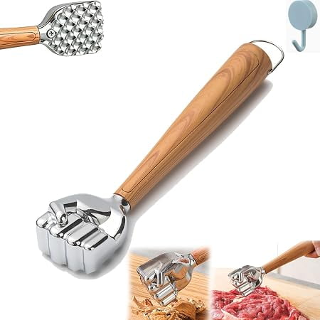 Meat Tenderizer Mallet, Funny Fist-Shaped Meat Tenderizer, Heavy Duty Dual-Sided Meat Mallet With Ergonomic Handle For Beef, Poultry, And Pork (1PC)