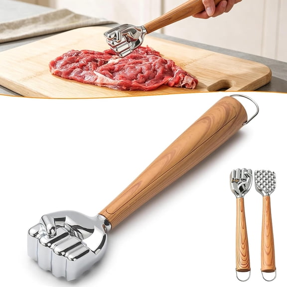 Meat Tenderizer Mallet, Meat Tenderizer Tool, Funny Fist-Shaped Meat Tenderizer, Dual-Sided Meat Hammer Meat Pounder Tool with Comfortable-Grip Handle for Steak, Chicken, Beef, Poultry, and Pork